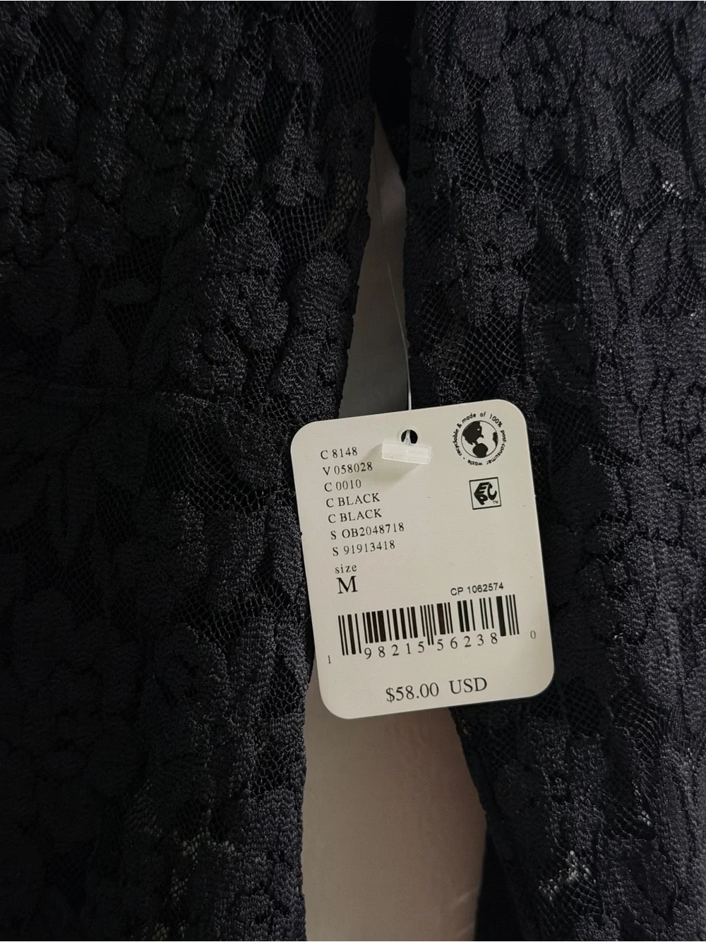 Free People x Intimately FP All Day Lace Long Sleeve Top In Black